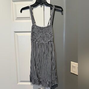 Abercrombie & Fitch Black and White Gingham Mini Dress